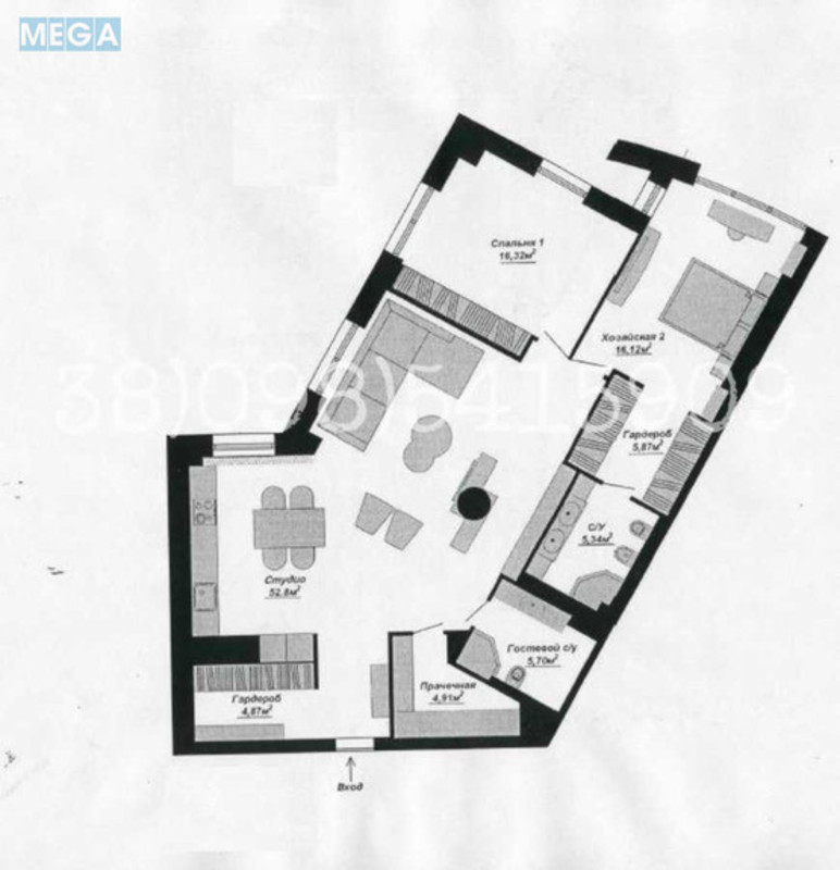 Оренда 3 кімнатної квартири, <a class="location-link" href="/kiev/" title="Недвижимость Київ">Київ</a>, <a class="location-link" href="/kiev/pecherskij/" title="Недвижимость Печерський район">Печерський р-н</a>, Іоанна Павла ІІ вул., 6/1 (изображение 11)