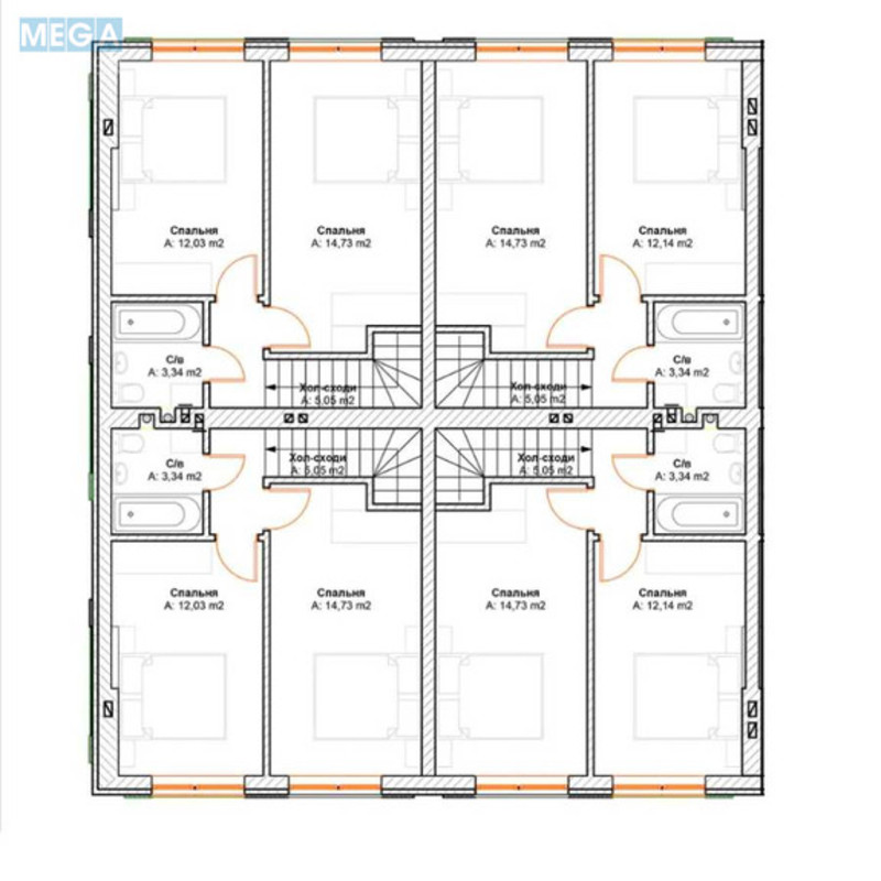 Новобудова, 2 поверхів, <a class="location-link" href="/gatnoe/" title="Недвижимость Гатне">Гатне</a>, Святопетровського, 34 (изображение 8)