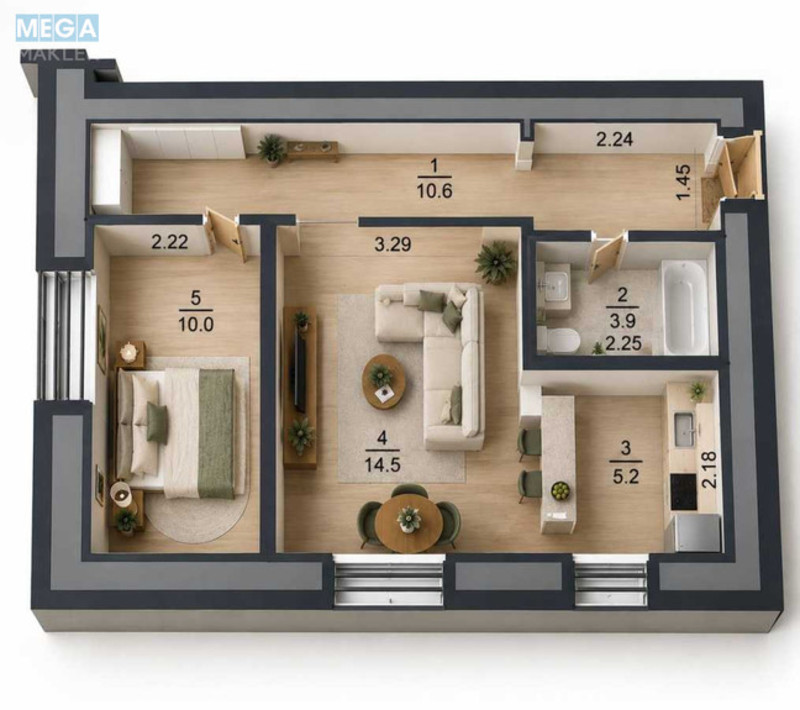 Продаж 1 кімнатної квартири (45/10/25), 1 пов. 5 пов. будинку, <a class="location-link" href="/kiev/" title="Недвижимость Київ">Київ</a>, <a class="location-link" href="/kiev/shevchenkovskij/" title="Недвижимость Шевченківський район">Шевченківський р-н</a>, Деревлянська вул., 19Б (изображение 15)