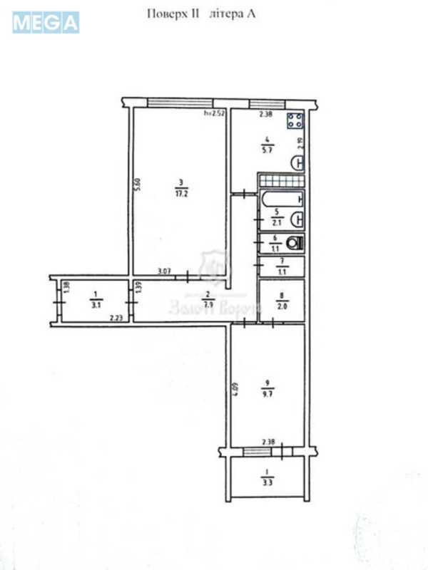 Продаж 2 кімнатної квартири (53,2/26,9/6), 2 пов. 9 пов. будинку, <a class="location-link" href="/kiev/" title="Недвижимость Київ">Київ</a>, <a class="location-link" href="/kiev/svyatoshinskij/" title="Недвижимость Святошинський район">Святошинський р-н</a>, Зодчих вул., 4 (изображение 14)