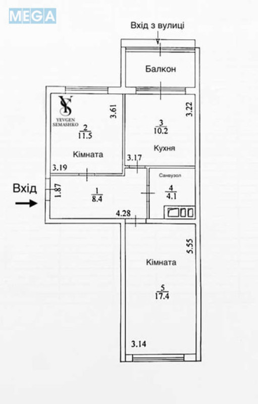 Продаж 2 кімнатної квартири (56/29/10), 1 пов. 7 пов. будинку, <a class="location-link" href="/kiev/" title="Недвижимость Київ">Київ</a>, <a class="location-link" href="/kiev/svyatoshinskij/" title="Недвижимость Святошинський район">Святошинський р-н</a>, Стеценка вул., 75м (изображение 11)