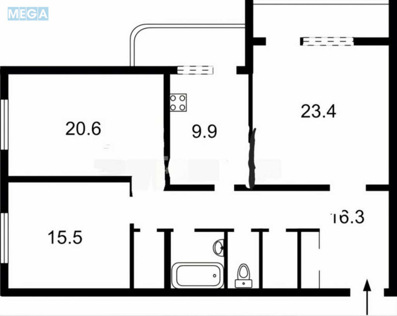 Продаж 3 кімнатної квартири (95,3/?/9,9), 8 пов. 20 пов. будинку, <a class="location-link" href="/kiev/" title="Недвижимость Київ">Київ</a>, <a class="location-link" href="/kiev/pecherskij/" title="Недвижимость Печерський район">Печерський р-н</a>, Старонаводницкая ул., 8а (изображение 2)