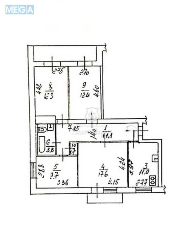 Продаж 4 кімнатної квартири (81,9/52/11), 7 пов. 9 пов. будинку, <a class="location-link" href="/kiev/" title="Недвижимость Київ">Київ</a>, <a class="location-link" href="/kiev/shevchenkovskij/" title="Недвижимость Шевченківський район">Шевченківський р-н</a>, Салютна вул., 4а (изображение 17)