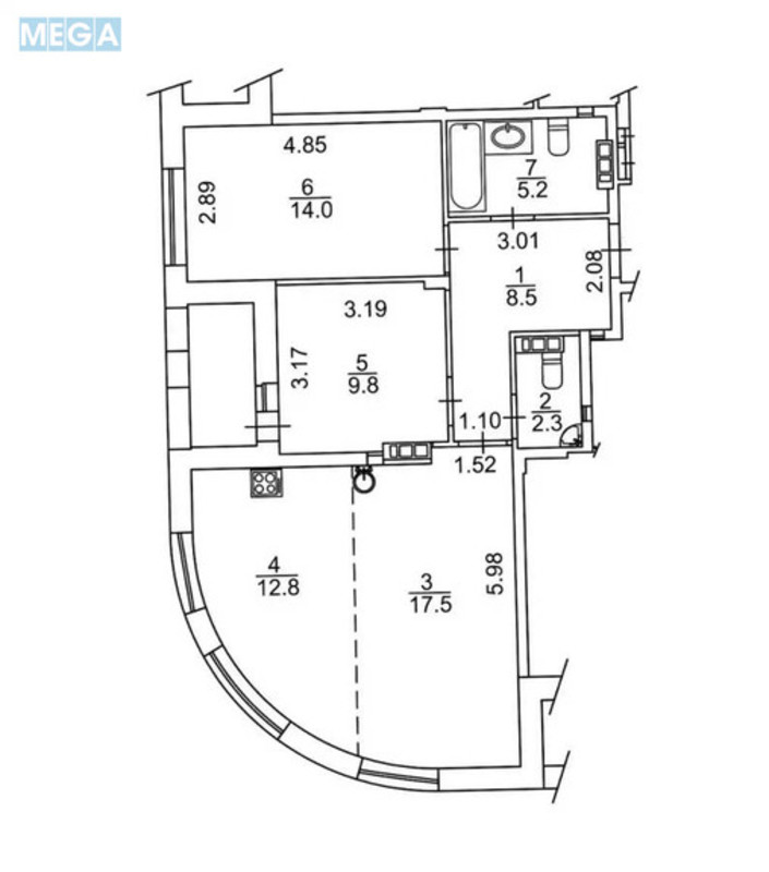 Продаж 3 кімнатної квартири (71,8/41/12,8), 3 пов. 9 пов. будинку, <a class="location-link" href="/kiev/" title="Недвижимость Київ">Київ</a>, <a class="location-link" href="/kiev/goloseevskij/" title="Недвижимость Голосіївський район">Голосіївський р-н</a>, Теремківська вул., 4А (изображение 17)