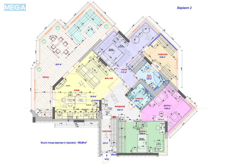 Продаж 4 кімнатної квартири (123,1/55/35), 6 пов. 6 пов. будинку, <a class="location-link" href="/kiev/" title="Недвижимость Київ">Київ</a>, <a class="location-link" href="/kiev/desnyanskij/" title="Недвижимость Деснянський район">Деснянський р-н</a>, Радистів вул., 40 (изображение 8)