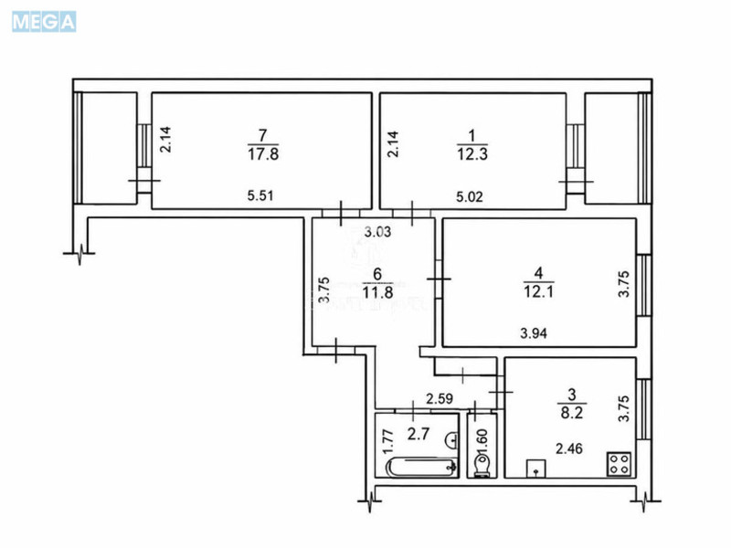 Продаж 3 кімнатної квартири (75,6/41,9/8,2), 14 пов. 16 пов. будинку, <a class="location-link" href="/kiev/" title="Недвижимость Київ">Київ</a>, <a class="location-link" href="/kiev/podolskij/" title="Недвижимость Подільський район">Подільський р-н</a>, Європейського Союзу просп., 37Б (изображение 22)