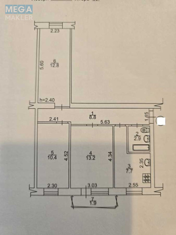 Продаж 3 кімнатної квартири (58/36/8), 3 пов. 5 пов. будинку, <a class="location-link" href="/kiev/" title="Недвижимость Київ">Київ</a>, <a class="location-link" href="/kiev/shevchenkovskij/" title="Недвижимость Шевченківський район">Шевченківський р-н</a>, Олены Телиги ул., 3А (изображение 12)