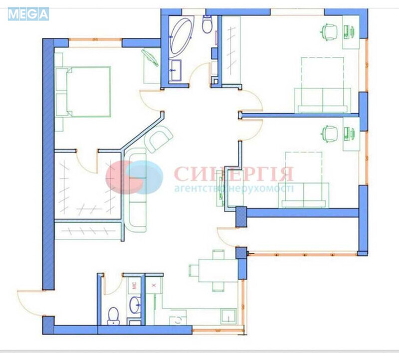 Оренда 4 кімнатні квартири, <a class="location-link" href="/kiev/" title="Недвижимость Київ">Київ</a>, <a class="location-link" href="/kiev/shevchenkovskij/" title="Недвижимость Шевченківський район">Шевченківський р-н</a>, Мельникова ул., 51Б (изображение 20)