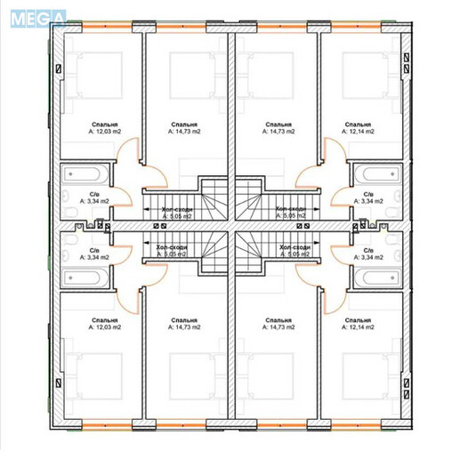 Продаж дома, 2&nbsp;поверху, 72&nbsp;кв.м, 3&nbsp;кімнати, ділянка 1&nbsp;сотка, <a class="location-link" href="/gatnoe/" title="Недвижимость Гатне">Гатне</a>, пров. Грушевського, 1А (изображение 8)