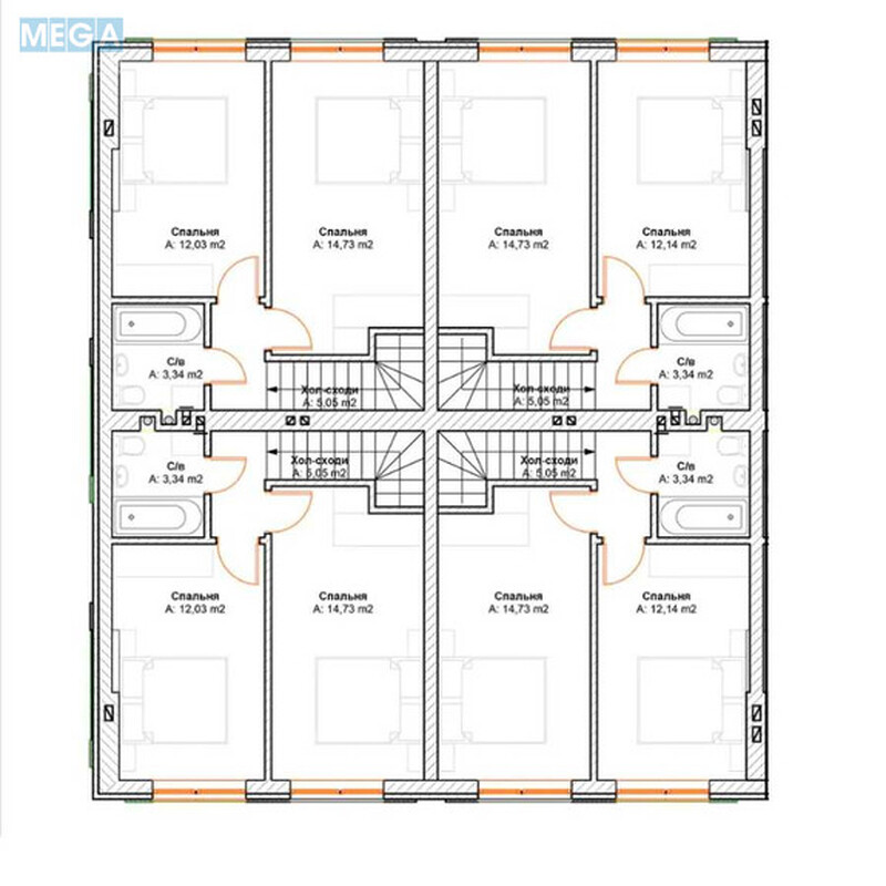 Продаж дома, 2&nbsp;поверху, 72&nbsp;кв.м, 3&nbsp;кімнати, ділянка 1&nbsp;сотка, <a class="location-link" href="/gatnoe/" title="Недвижимость Гатне">Гатне</a>, пров. Грушевського, 1А (изображение 8)