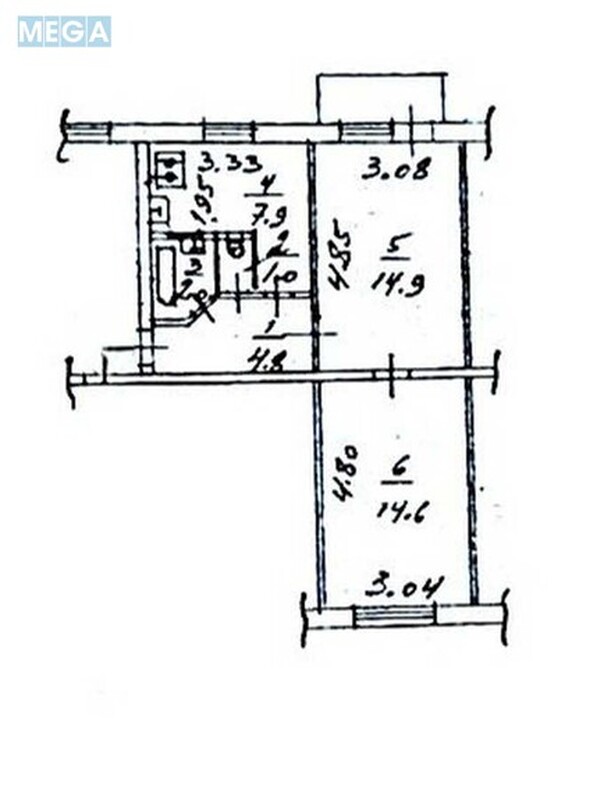 Продаж 2 кімнатної квартири (46/29,5/7,9), 5 пов. 5 пов. будинку, <a class="location-link" href="/kiev/" title="Недвижимость Київ">Київ</a>, <a class="location-link" href="/kiev/desnyanskij/" title="Недвижимость Деснянський район">Деснянський р-н</a>, Кубанської України  вул., 29 (изображение 9)