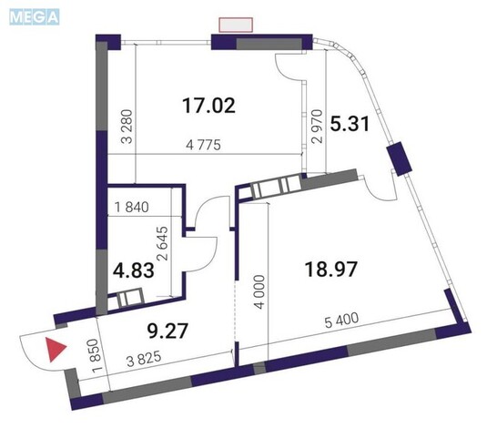 Продаж 1 кімнатної квартири (55,4/18/19), 12 пов. 26 пов. будинку, <a class="location-link" href="/kiev/" title="Недвижимость Київ">Київ</a>, <a class="location-link" href="/kiev/darnickij/" title="Недвижимость Дарницький район">Дарницький р-н</a>, Причальна вул., 8 (изображение 2)